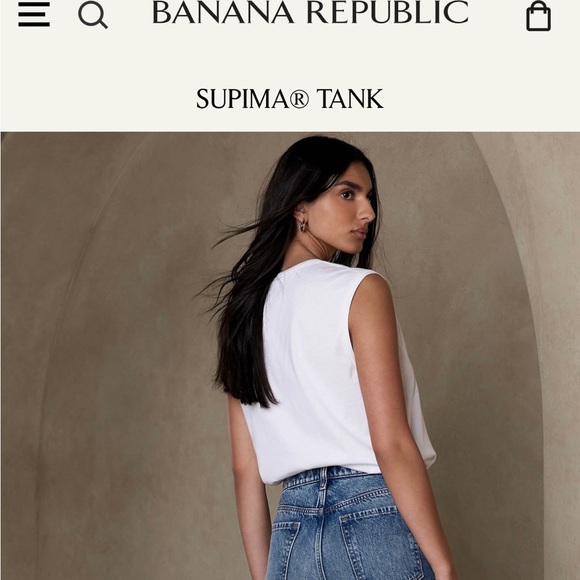 NWT Banana Republic Supima Tank - L - Picture 2 of 4